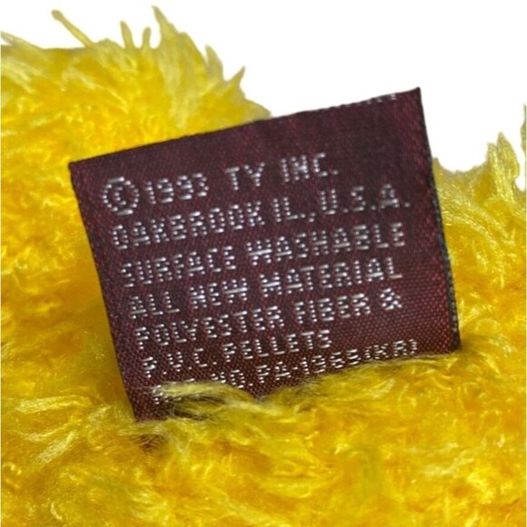 Ty Beanie Babies Doodles The Duck Plush Toy Bright Yellow & Orange Collectible - Picture 10 of 10